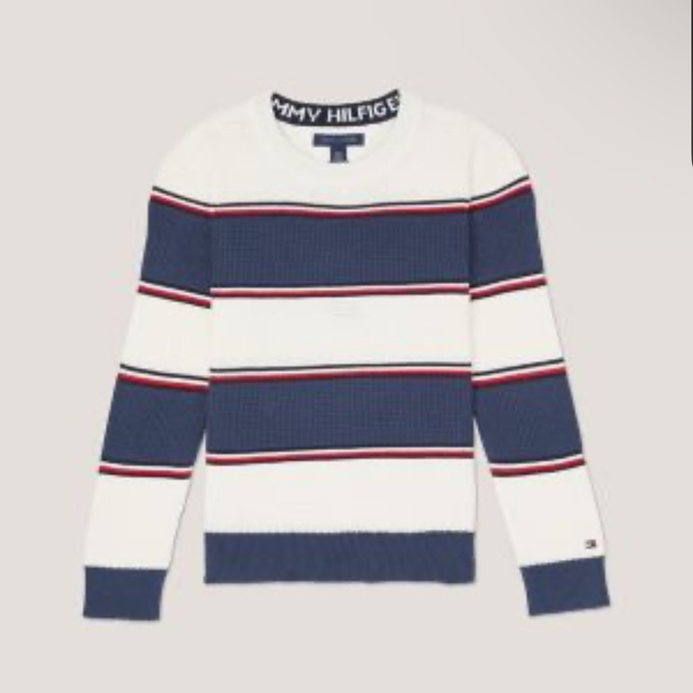 NWT Tommy Hilfiger Boys Rugby Stripe Sweater Preppy‎ Classic Casual